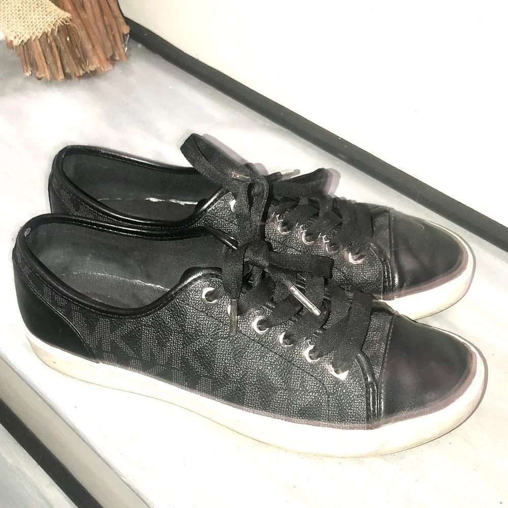 Michael Kors Signature Black Sneakers 7.5